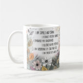 Positive Quote Inspirational Mug, Boho Cup コーヒーマグカップ (左)