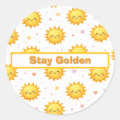 Positive Quote Sticker | Bright Colorful Design ラウンドシール (正面)