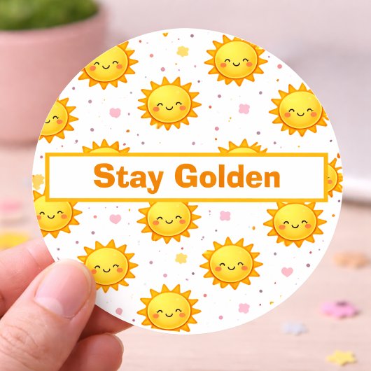 Positive Quote Sticker | Bright Colorful Design ラウンドシール