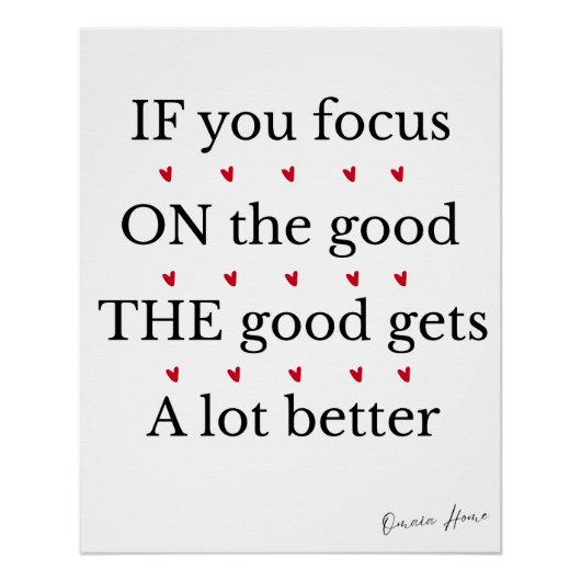 Positive Quote Wall Art ポスター (正面)