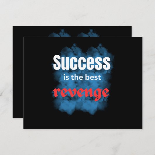 positive quotes\success is the revenge 招待状 (正面/裏面)