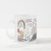 Positive Self Love Affirmations Graphics フロストグラスマグカップ (左)