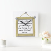 positive Sentence poster スクエア壁時計 (ホーム)