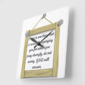 positive Sentence poster スクエア壁時計 (傾斜)