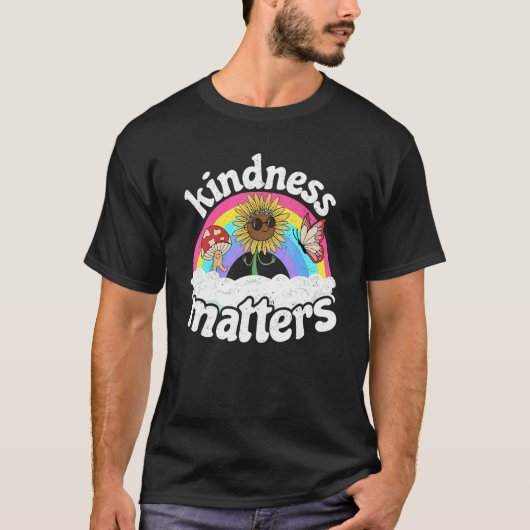 Positive Sped Teacher Anti Bullying Rainbow Kindne Tシャツ (正面)