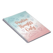Positive Thoughts Only Journal – Pastel Design ノートブック (右側)
