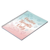 Positive Thoughts Only Journal – Pastel Design ノートブック (左側)