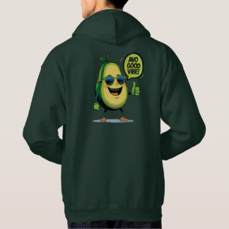Positive Vibe Avocado Kawaii Fruit Pun Hoodie パーカ