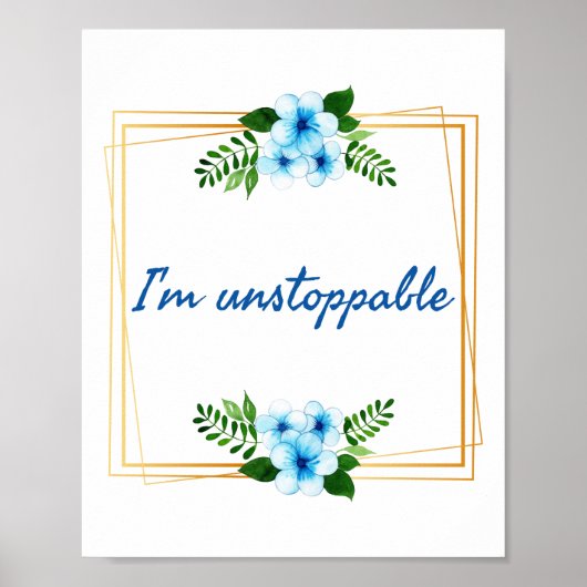 positive vibes affirmations for success ポスター (正面)