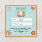 POSITIVE VIBES AND PRAYERS ENCOURAGEMENT CARD スクエア名刺 (裏面)