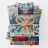 Positive Vibes Collage Wrapping Paper ラッピングペーパーシート (インサイチュ)