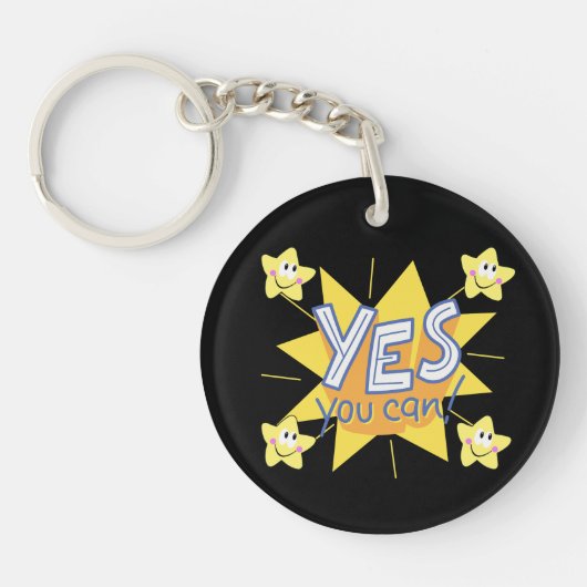 Positive Vibes Only キーホルダー (正面)