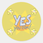 Positive Vibes Only ラウンドシール (正面)