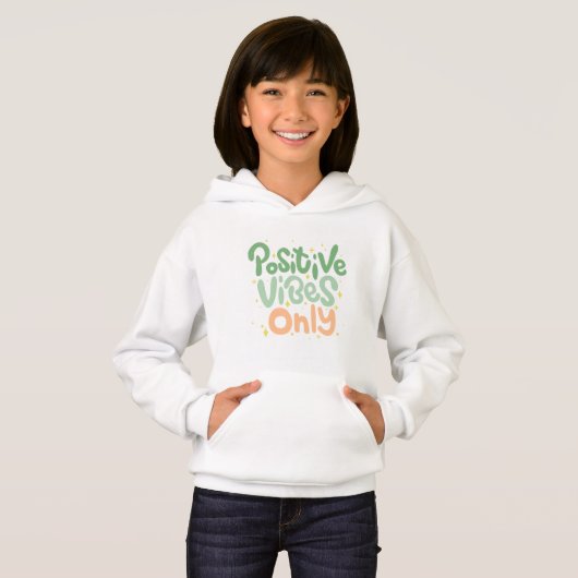 Positive Vibes Only Baby Hoodie (正面フル)