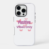 Positive Vibes Only | Minimal Motivational Quote iPhoneケース (裏面)