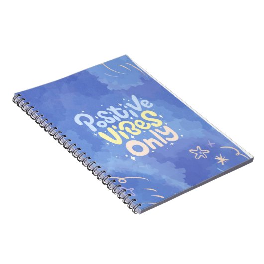 Positive Vibes Only Spiral Notebook  ノートブック (右側)