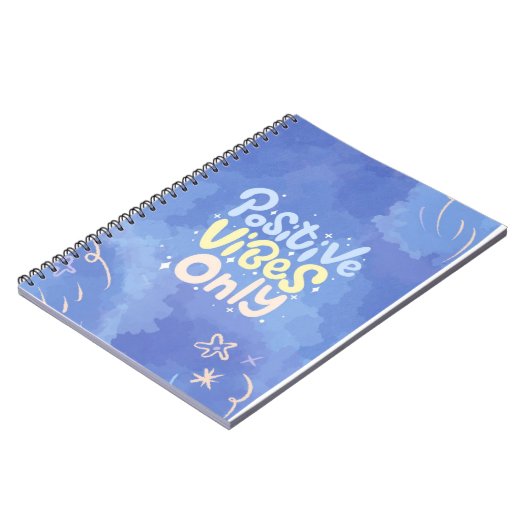 Positive Vibes Only Spiral Notebook  ノートブック (左側)