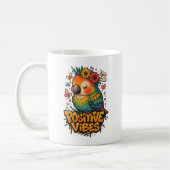 “Positive Vibes” Parrot コーヒーマグカップ (左)