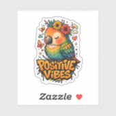 “Positive Vibes” Parrot シール (シート)