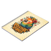 “Positive Vibes” Parrot ノートブック (左側)