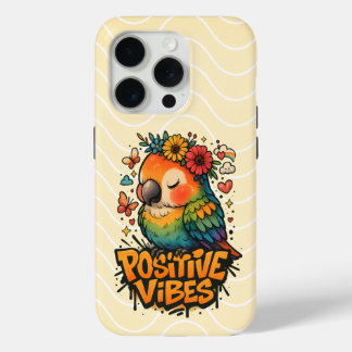 “Positive Vibes” Parrot iPhone 15 Proケース