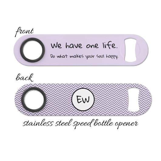 Positive words add initials purple スピード栓抜き
