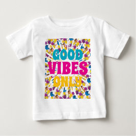 Positive Yellow Sunny Tropical Flower Summer vibe. ベビーTシャツ