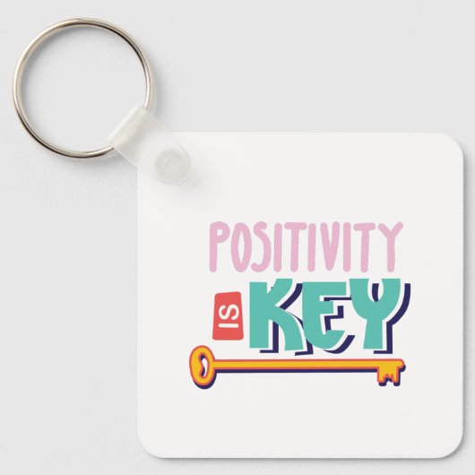 positivity is the key design  キーホルダー (正面)