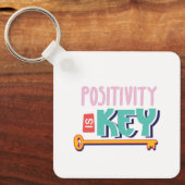 positivity is the key design  キーホルダー (正面)