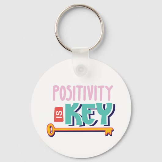 positivity is the key design キーホルダー (正面)