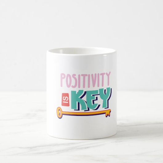 positivity is the key design  コーヒーマグカップ (中央)