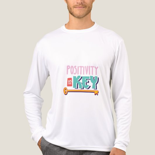positivity is the key design  トライブレンドＴシャツ (正面)