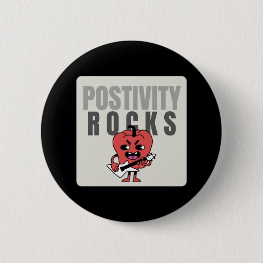Positivity Rocksシール 缶バッジ (正面)