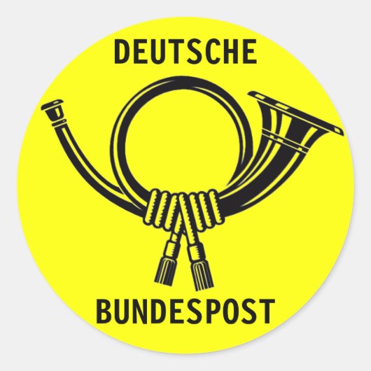 Posorn DEUTSCHE BUNDESPOST yellow#1 ラウンドシール (正面)