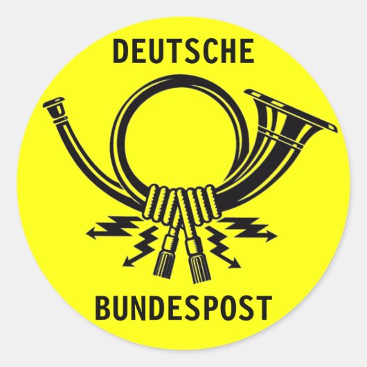 Posorn DEUTSCHE BUNDESPOST yellow#2 ラウンドシール (正面)