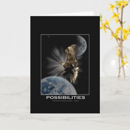 『POSSIBILITY』 Bald Eagle やる気を起こさせる Gift カード (黄色い花)
