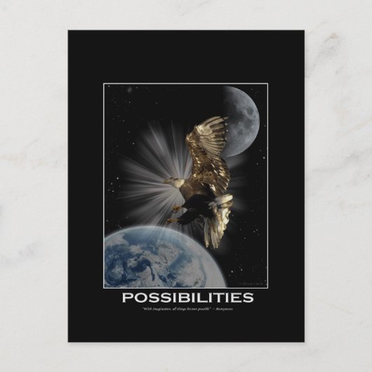 『POSSIBILITY』 Bald Eagle やる気を起こさせる Gift ポストカード (正面)