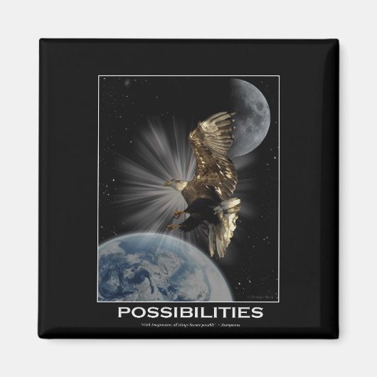 『POSSIBILITY』 Bald Eagle やる気を起こさせる Gift マグネット (正面)