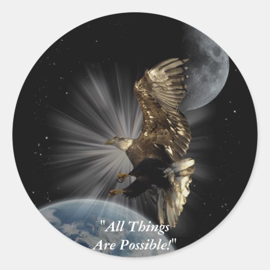 『POSSIBILITY』 Bald Eagle やる気を起こさせる Gift ラウンドシール (正面)