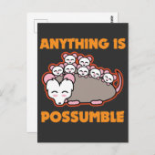 Possumおもしろい Pun何でも可能である ポストカード (正面/裏面)