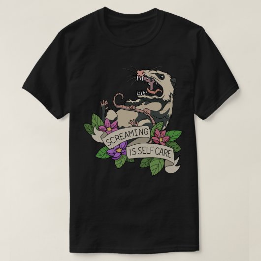 Possum悲鳴は怖い Tシャツ (デザイン正面)
