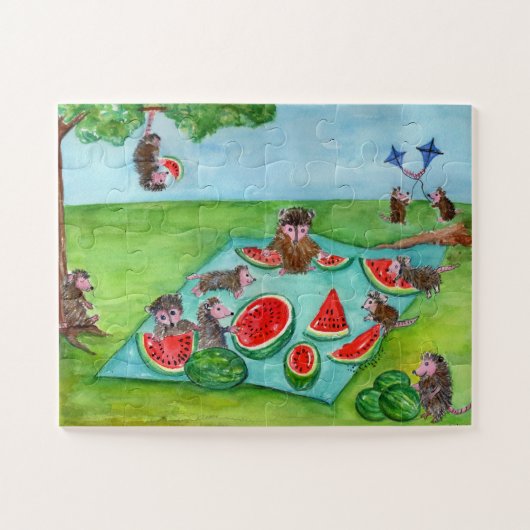 Possum Picnic Puzzle ジグソーパズル (横)