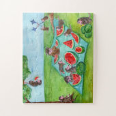 Possum Picnic Puzzle ジグソーパズル (縦)