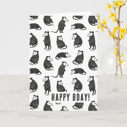 Possums カード (黄色い花)