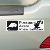 Possumwoodのエーカーのロゴのバンパーステッカー バンパーステッカー (車上)