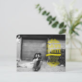 POSTカードの黄色を保モダン存結婚する 案内ポストカード (スタンド正面)