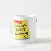 Post世界で最も最高のな秘書 コーヒーマグカップ (正面左)