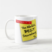 Post世界で最も最高のな秘書 コーヒーマグカップ (左)