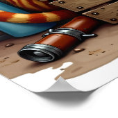 Post Apocalyptic Cat Survivor Bunker Canned Goods  ポスター (角)