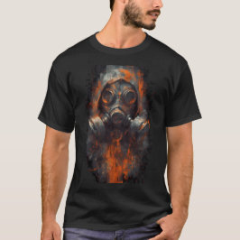 Post-Apocalyptic Gas Mask Dark Industrial T-Shirt Tシャツ